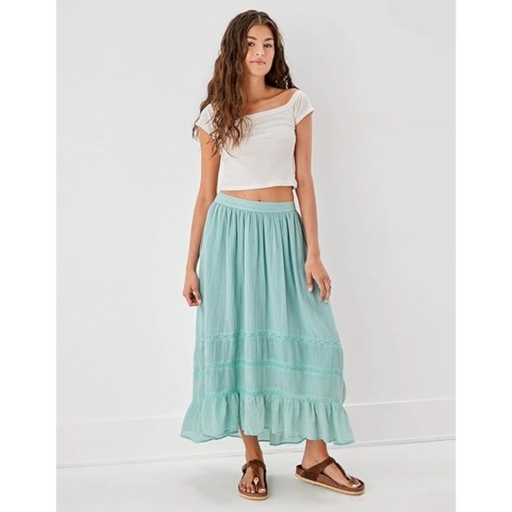 American Eagle Women's Hi-Low Midi Skirt | S